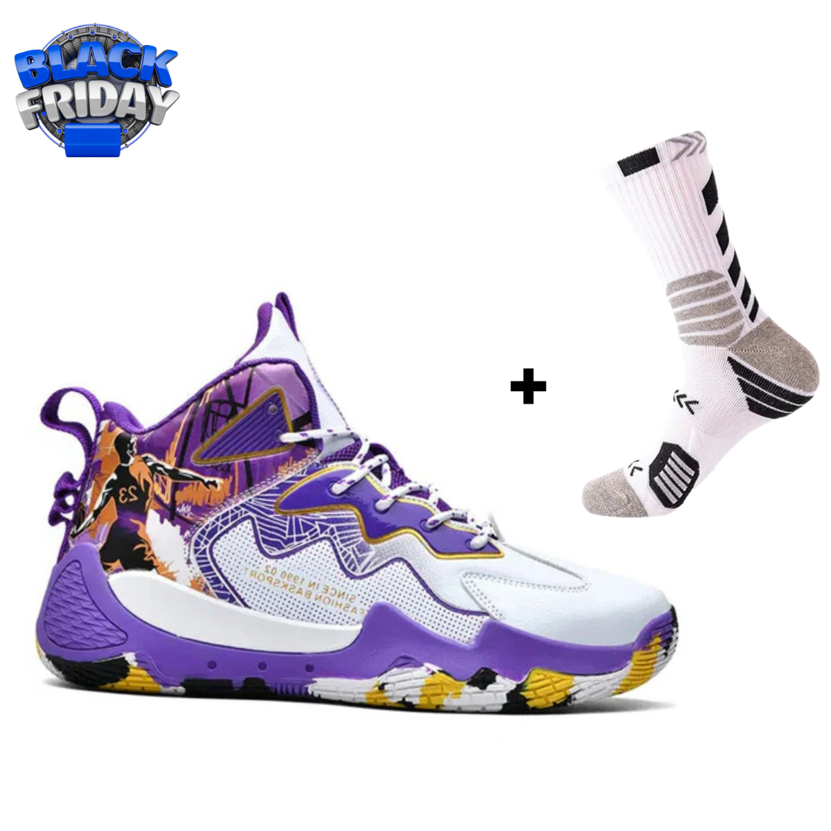 BF - High-Fashion Basketball Shoes + Gift Socks - Vivazz