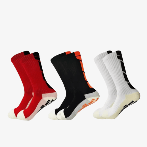 Kit of 3 Pairs of Professional Mid-Cut Anti-Slip Sports Socks - Vivazz Sport