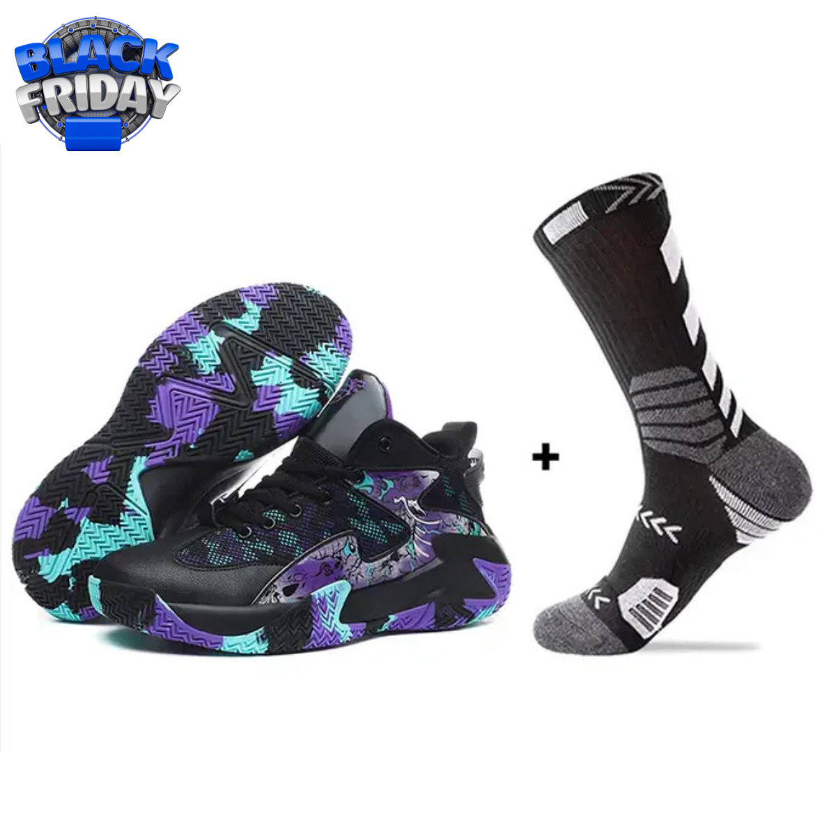 BF - Graphite Original Basketball Shoes + Gift Socks - Vivazz